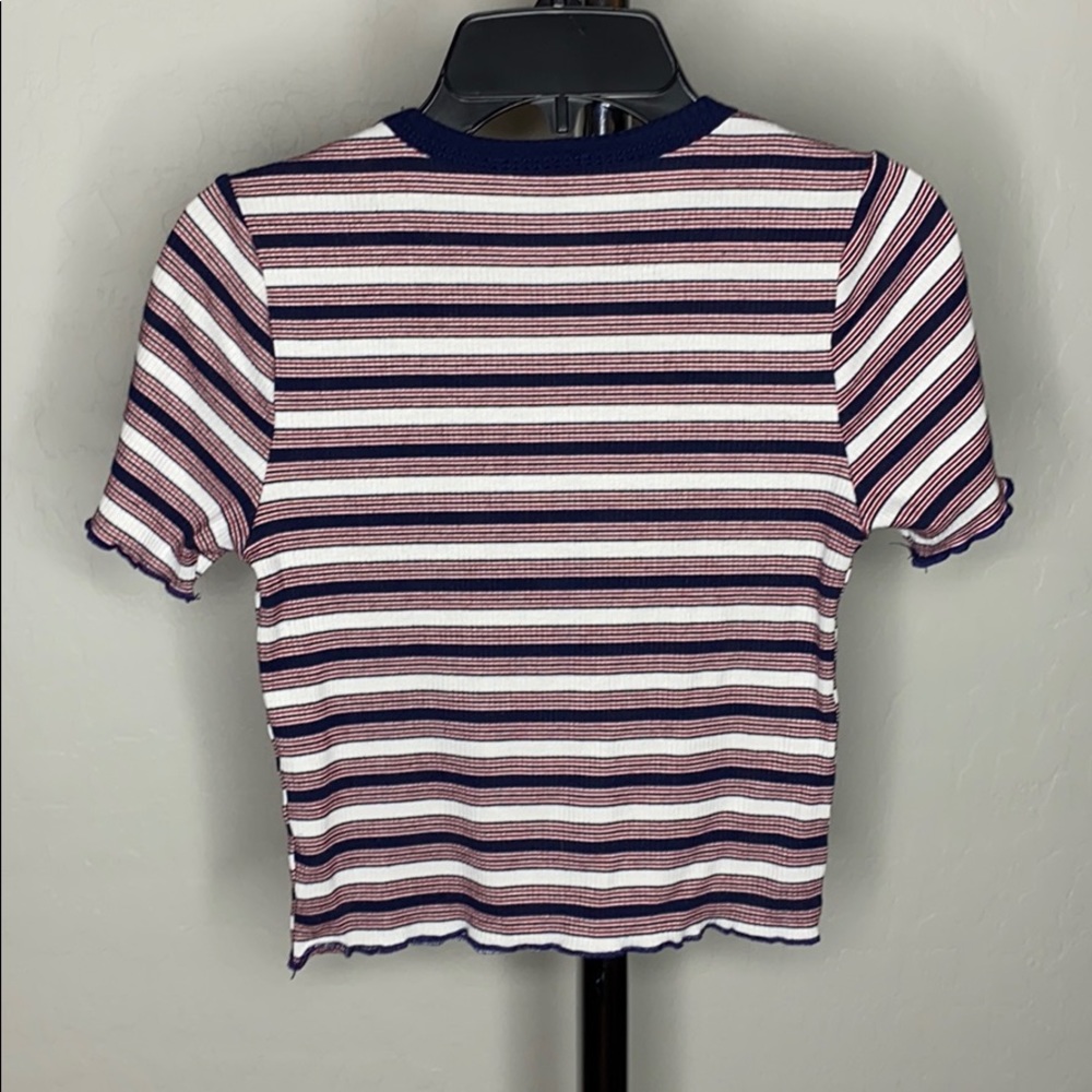 🚩 3 for $18 Timing Stripe Crop - Picture 2 of 2